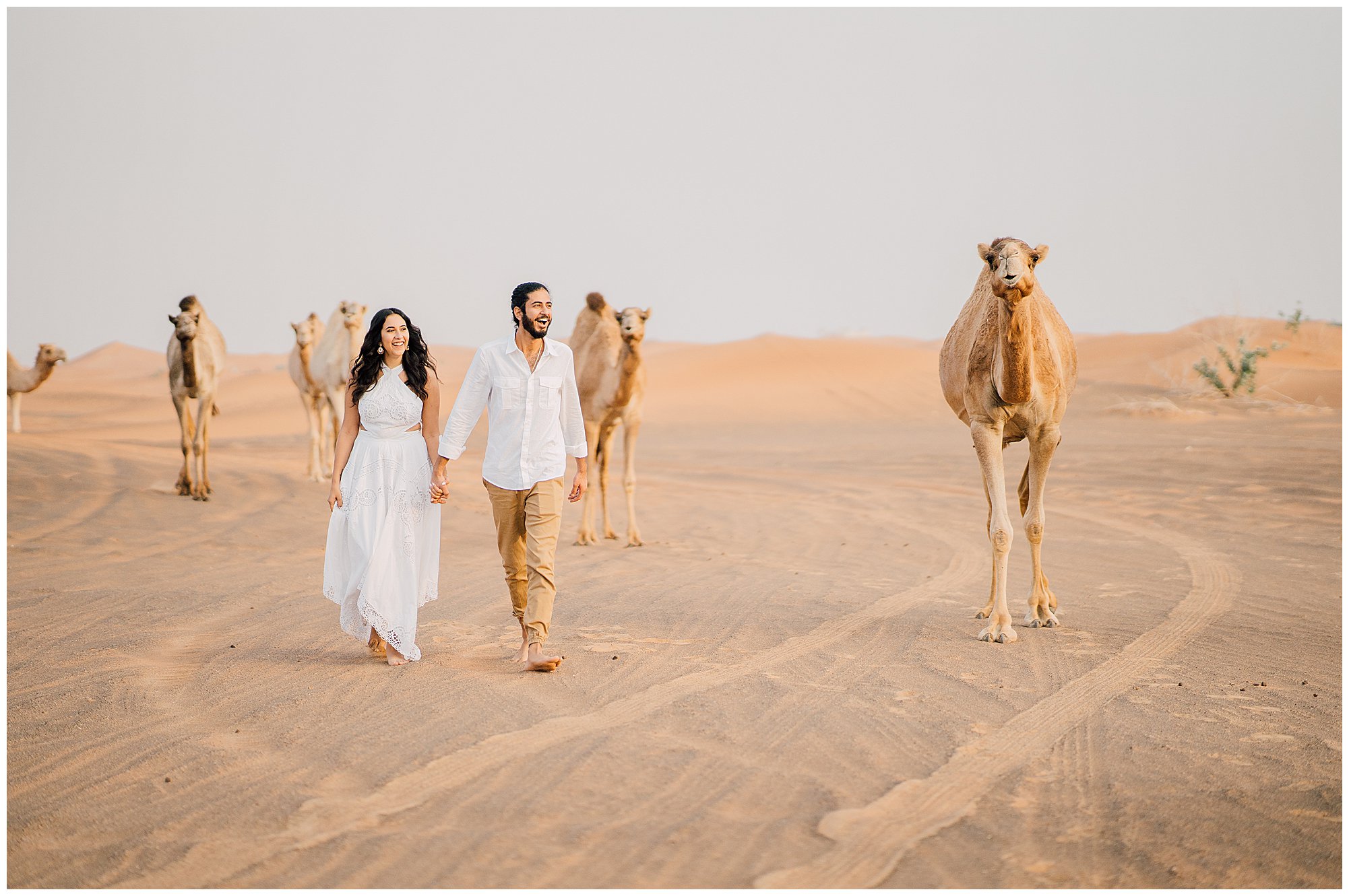 camels engagement photographer dubai